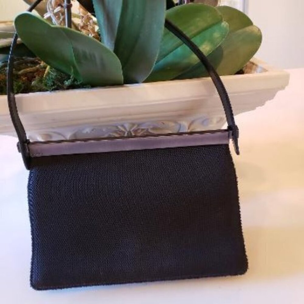 Gucci Vintage Fabric Black Clutch